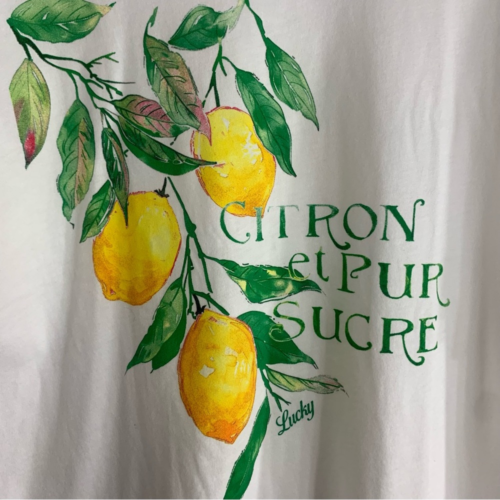NWT Lucky Brand Lemon Graphic T-Shirt, size M - Picture 4 of 8